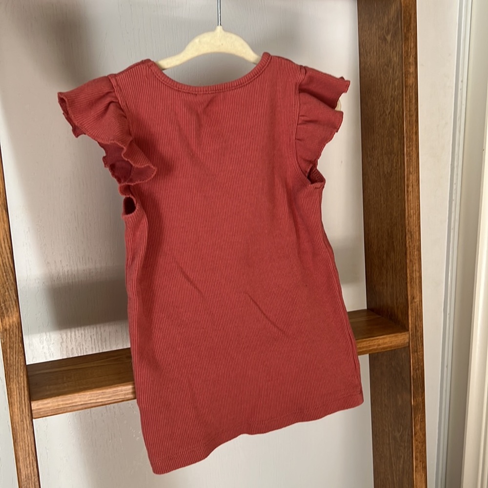 Cotton On Girls Ruffle Sleeve Ribbed Tank Size 3 - Picture 6 of 6